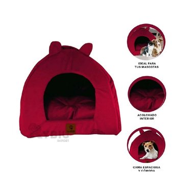 CAMA PERROS Y GATOS ACOLCHADA TALLA L