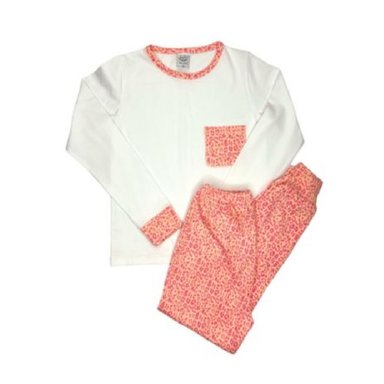 PIJAMA ALGODÓN NIÑA MELÓN ANIMAL PRINT