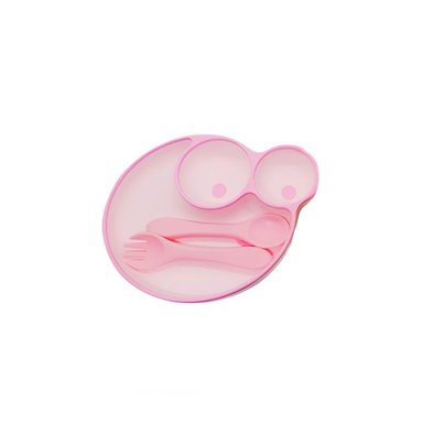 PLATO CON OJITOS NIÑA SILICONA