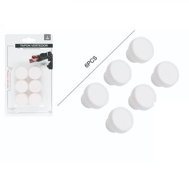 SET DE 6 TAPONES PARA BOTELLA DE VINO