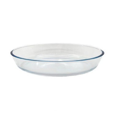 BANDEJA TRANSPARENTE CIRCULAR VIDRIO 3 L