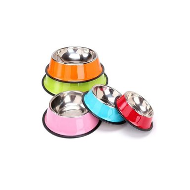 PLATO DE ACERO PARA MASCOTAS 17.5*3.5