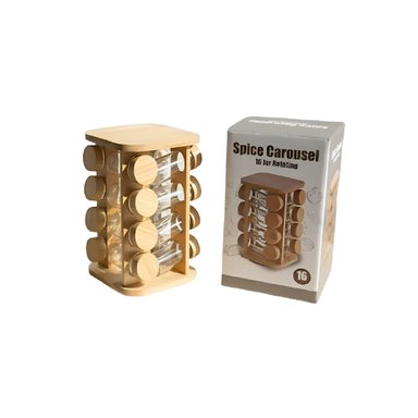 CONDIMENTERO GIRATORIO CON 16 FRASCOS