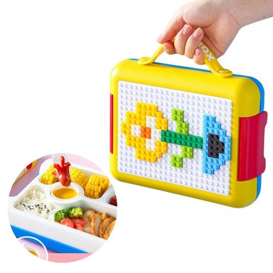 TÁPER HERMÉTICO CON LEGOS DE 4 DIVISIONES