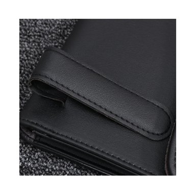 CAJA PORTA PAÑUELOS PARA AUTO DE CUERO PU NEGRO COMPACTA Y ELEGANTE TM - 2