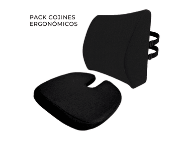 COJÍN ERGOTRADE ERGONÓMICO LUMBAR Y ASIENTO O COXIS PARA LA ESPALDA. PACK DE COJINES S