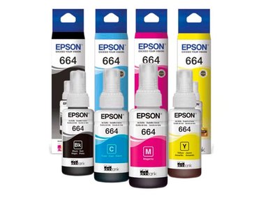 TINTAS EPSON T664 NEGRO KID COLORES CYAN MAGENTA Y AMARILLO