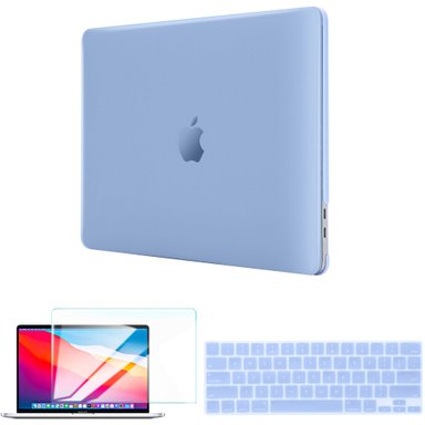 CASE TECHPROTECTUS HARD-SHELL WITH KEYBOARD COVER AND SCREEN PROTECTOR FOR APPLE 13' MACBOOK PRO M1/M2 SERENITY BLUE