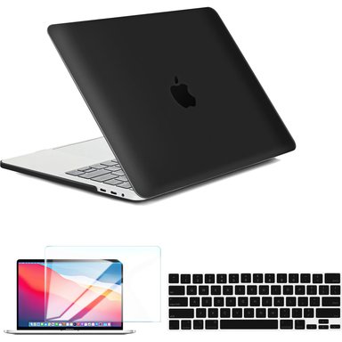 CASE TECHPROTECTUS HARD-SHELL WITH KEYBOARD COVER AND SCREEN PROTECTOR FOR APPLE 13' MACBOOK PRO M1/M2 MATTE BLACK