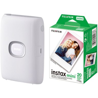 IMPRESORA FOTOGRÁFICA FUJIFILM INSTAX MINI LINK 2 SMARTPHONE PRINTER CLAY WHITE WITH INSTAX MINI INSTANT FILM 20 EXPOSURES - 1