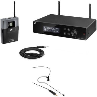 SENNHEISER XSW2-CI1 RACKMOUNT WIRELESS OMNI EARSET MICROPHONE SYSTEM KIT (BLACK, A: 548 TO 572 MHZ)