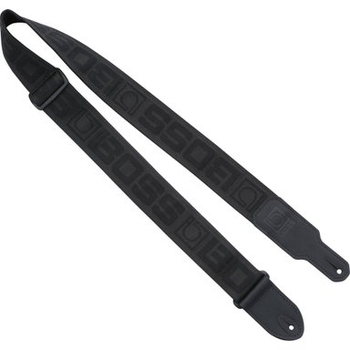 ACCESORIO INSTRUMENTOS MUSICALES BOSS BSM-20-BB MONOGRAM INSTRUMENT STRAP (BLACK STRAP, BLACK LOGO)