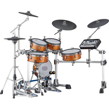YAMAHA DTX10K-M ELECTRONIC DRUM KIT WITH WOOD-SHELL MESH PADS AND DTX-PROX DRUM MODULE (REAL WOOD)