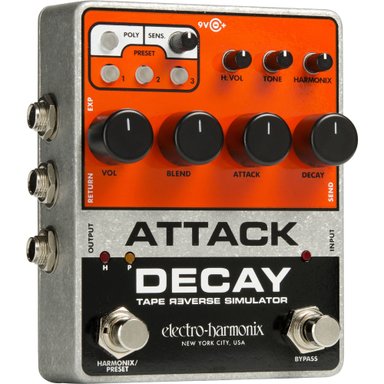 ACCESORIO INSTRUMENTOS MUSICALES ELECTRO-HARMONIX ATTACK DECAY TAPE REVERSE SIMULATOR PEDAL FOR ELECTRIC GUITAR