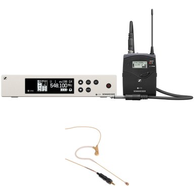 SENNHEISER EW 100 G4-CI1 WIRELESS OMNI EARSET MICROPHONE SYSTEM KIT WITH SENAL UEM-155-35H MIC (BEIGE, A1: 470 TO 516 MHZ)