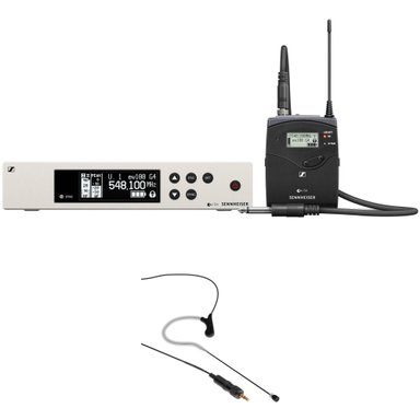 SENNHEISER EW 100 G4-CI1 WIRELESS OMNI EARSET MICROPHONE SYSTEM KIT WITH SENAL UEM-155-35H MIC (BLACK, A1: 470 TO 516 MHZ)