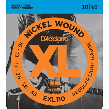 ACCESORIO INSTRUMENTOS MUSICALES D'ADDARIO EXL110 REGULAR LIGHT XL NICKEL WOUND ELECTRIC GUITAR STRINGS (6-STRING SET, 10 - 46)