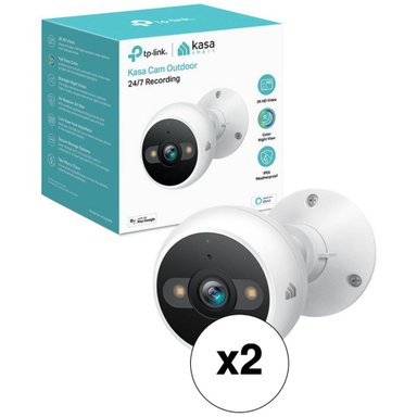 CÁMARA TP-LINK KC420WS KASA OUTDOOR 4MP WI-FI SECURITY CON NIGHT VISION Y SPOTLIGHTS PACK X2
