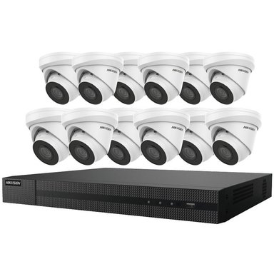 KIT CÁMARA HIKVISION EKI-K164T412H 16-CHANNEL 8MP NVR CON 4TB HDD Y TWELVE 4MP NIGHT VISION TURRET