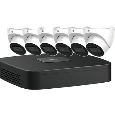 CÁMARA DAHUA TECHNOLOGY N484L62A 8-CHANNEL 4K UHD NVR CON HDD Y SIX 4MP NIGHT VISION TURRET 2 TB