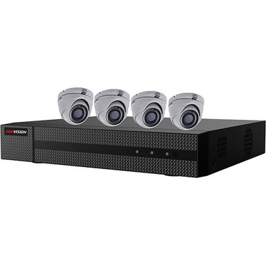 KIT CÁMARA HIKVISION EKT-K41T24 4-CHANNEL 4MP DVR CON 1 TB HDD Y 4 2MP NIGHT VISION TURRET