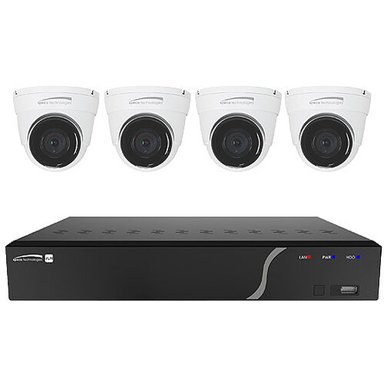 CÁMARA SPECO TECHNOLOGIES ZIPK4N1 4-CHANNEL 8MP NVR CON 1 TB HDD Y 4 5MP NIGHT VISION TURRET S