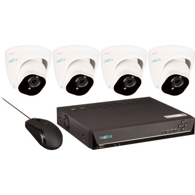 CÁMARA REOLINK NVS8-5KD4-A 8-CHANNEL 4K UHD NVR CON 2TB HDD Y 4 10MP NIGHT VISION DOME S