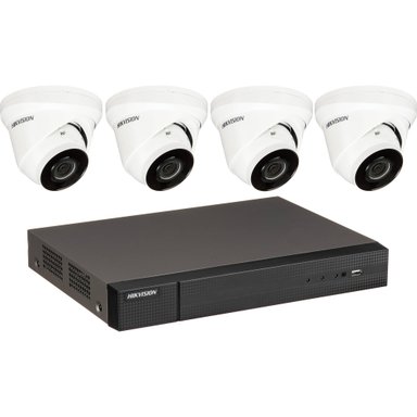 KIT CÁMARA HIKVISION EKI-K41T44 4-CHANNEL 8MP NVR CON 1 TB HDD Y 4 4MP NIGHT VISION TURRET