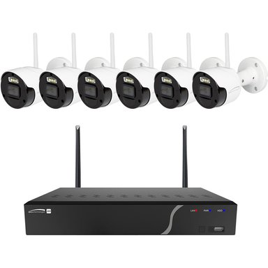 KIT CÁMARA SPECO TECHNOLOGIES ZIPK8WN2 8-CHANNEL 2MP WIRELESS NVR CON 2TB HDD Y 6 2MP NIGHT VISION WIRELESS BULLET
