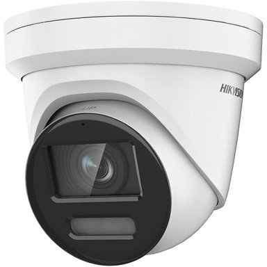 CÁMARA HIKVISION COLORVU DS-2CD2387G2-LU 8MP OUTDOOR NETWORK TURRET CON DUAL SPOTLIGHTS Y 2.8MM LENS WHITE