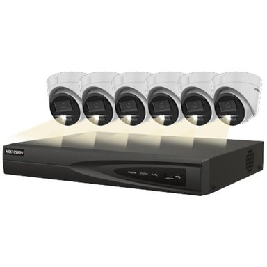 KIT CÁMARA HIKVISION EKI-K82T46H 8-CHANNEL 8MP NVR CON 2TB HDD Y SIX 4MP NIGHT VISION TURRET