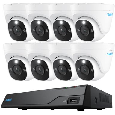 CÁMARA REOLINK NVS16-12MD8 16-CHANNEL 12MP NVR CON 4TB HDD Y EIGHT 12MP DOME S