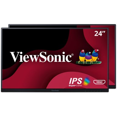 PACK 2 MONITOR IPS VIEWSONIC 24" VA2456-MHD_H2 16:9 WITHOUT STAND - 1