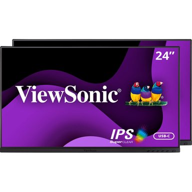 PACK 2 MONITOR IPS VIEWSONIC 23.8" VG2455_56A_H2 16:9 WITHOUT STANDS - 1