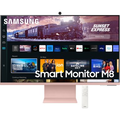 MONITOR SAMSUNG 27" M80C 4K HDR SMART WITH WEBCAM SUNSET PINK - 1