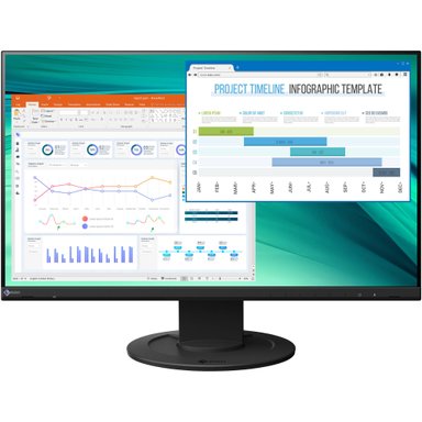 MONITOR IPS 23.8" EIZO FLEXSCAN EV2460FX-BK 16:9 BLACK - 1