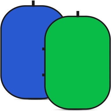ACCESORIO FOTOGRAFÍA NEEWER COLLAPSIBLE REVERSIBLE BACKGROUND 5 X 6.6' BLUE/GREEN - 1