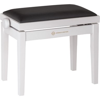 ACCESORIO INSTRUMENTOS MUSICALES K&M KYM 13710 PIANO BENCH WOODEN FRAME WITH WHITE MATTE FINISH