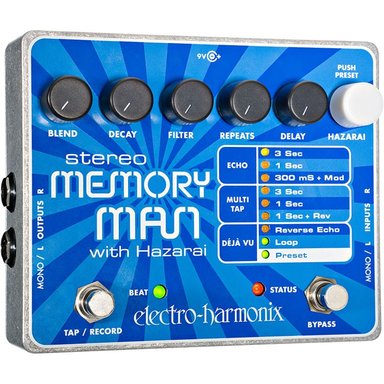ACCESORIO INSTRUMENTOS MUSICALES ELECTRO-HARMONIX STEREO MEMORY MAN WITH HAZARAI PEDAL