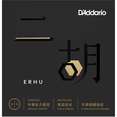 ACCESORIO INSTRUMENTOS MUSICALES D'ADDARIO ERHU01 MEDIUM TENSION ERHU STRINGS (2-STRING SET, 10 - 18)