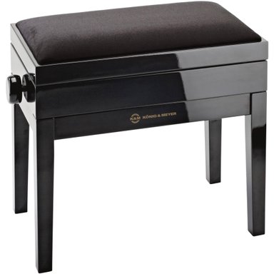 ACCESORIO INSTRUMENTOS MUSICALES K&M KYM PIANO BENCH WITH SHEET MUSIC STORAGE Y VELVET SEAT CUSHION (BLACK)