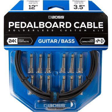 ACCESORIO INSTRUMENTOS MUSICALES BOSS BCK-12 SOLDERLESS PEDALBOARD CABLE KIT (12 CONNECTORS, 12' CABLE)