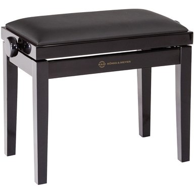 ACCESORIO INSTRUMENTOS MUSICALES K&M KYM 13701 PIANO BENCH WOODEN FRAME WITH BLACK GLOSSY FINISH