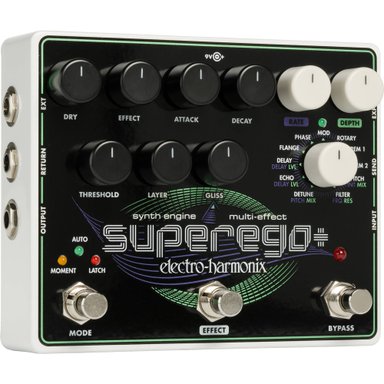 ACCESORIO INSTRUMENTOS MUSICALES ELECTRO-HARMONIX SUPEREGO+ FREEZE, SYNTH ENGINE Y MULTI-EFFECTS PEDAL WITH POWER SUPPLY