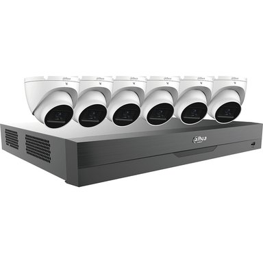 CÁMARA DAHUA TECHNOLOGY C885E62A 8-CHANNEL 4K UHD PENTABRID HD-CVI DVR CON HDD Y 6 5MP OUTDOOR NIGHT VISION TURRET 2 TB