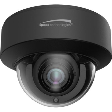 CÁMARA SPECO TECHNOLOGIES INTENSIFIER O4ID1M 4MP NETWORK DOME CON ADVANCED ANALYTICS 2.8 TO 12MM LENS DARK GRAY