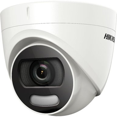 CÁMARA HIKVISION DS-2CE72HFT-F COLORVU 5MP OUTDOOR ANALOG HD TURRET CON SPOTLIGHT Y 3.6MM LENS