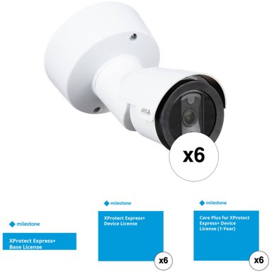 CÁMARA AXIS COMMUNICATIONS SIX M2035-LE 1080P OUTDOOR NETWORK BULLET CON MILESTONE XPROTECT EXPRESS + LICENSE BUNDLE