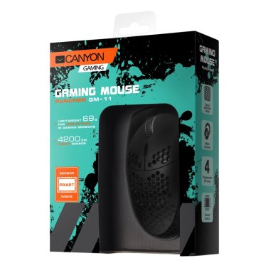 MOUSE GAMER CANYON PUNCHER NEGRO 4200DPI LUZ LED - 6