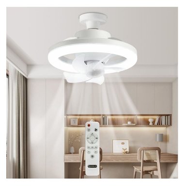 BOMBILLO LED + VENTILADOR CON CONTROL REMOTO